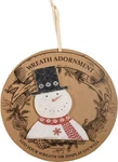 Pbk Christmas Decor - Vintage Snowman Head Wreath Insert Sign. Fixed Price $13.95.