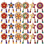 Daifunli 24 Pcs Philippine Christmas Tree Parol Ornaments Wooden Lantern. Fixed Price $24.09.