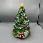 Vtg Department 56 Mercury Glass Handblown Christmas Tree Ornament 15.5" Tabletop. Fixed Price $100.00.