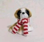 Puppy Dog Christmas Tree Ornament Faux Fur Decoration Nicholas Square. Fixed Price $11.99.