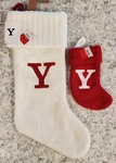 2 Wondershop Letter Y White & Red Knit Christmas Stockings New Target. Fixed Price $13.97.