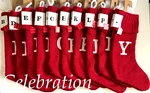 New Wondershop Initial Monogram Knit 19" Christmas Stocking Red Letters. Fixed Price $13.97.