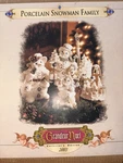 Vintage Grandeur Noel Porcelain Snowman Family Collector 2001 Christmas Holiday. Fixed Price $99.00.