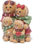Christmas Gingerbread Family Figurines Hand-painted Resin Holiday Brown. Fixed Price $24.68.