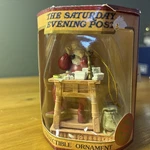 Vintage Trevco Ornament Saturday Evening Post - Santa Desk. Fixed Price $15.99.
