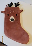 Wondershop Target Deer Faux Fur Embroidered Christmas Stocking Woodlands 18". Fixed Price $16.00.