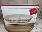 Lenox Holiday Christmas Divided Oval Bowl 13 Inches Brand New!. Fixed Price $30.00.