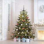 Veikous 6-FT Aspen Fir Pre-lit Artificial Christmas Tree With White Led Lights. Fixed Price $144.69.