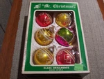 Mr Christmas Glass Tree Ornaments 2 5/8" Set Of 6 Made In Usa. Fixed Price $14.50.