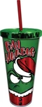 Spoontiques Grinch Bah Humbug Foil Cup W/straw. Fixed Price $16.99.