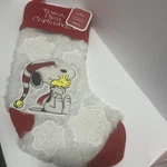 Peanuts Snoopy Baby's First Christmas Stocking Hallmark Holiday Red Santa Hat. Fixed Price $35.00.