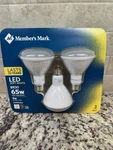 Members Mark Led Dimmable Indoor 9W BR30 Flood Soft White Light Bulbs Pk. Fixed Price $19.77.