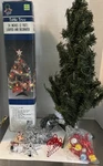 Holiday Home VTG24" Tabletop Christmas Tree W/box Lights Stand Ornaments Tinsel. Fixed Price $49.99.