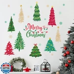 Mfault Merry Christmas Tree Wall Decals Stickers, Xmas Snowflake Decorations. Fixed Price $27.99.