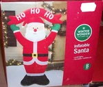 8 Ft. Winter Wonder Lane Lighted Inflatable Christmas Santa. Fixed Price $99.00.