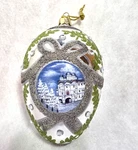 Vintage Joan Rivers Winter Palace Egg Ornament Hand Painted Beaded Christmas. Fixed Price $32.50.