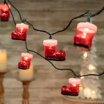 Northlight 10-COUNT Santa's Boots Christmas Set, 7.5FT Green Wire. Fixed Price $44.09.
