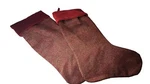 Christmas Stockings Red Quilted Velvet Velour Trim Paisley Kohls. Fixed Price $18.99.