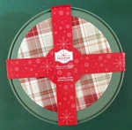 2 Pack Holiday Time Red / Green Design Cookie Food Treat Containers 8" X 3" New. Fixed Price $14.99.