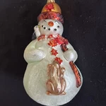 Vintage 1998 Christopher Radko Carlton The Snowman Glass Ornament. Fixed Price $27.00.