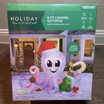 Holiday Living 6FT Octopus Lighted Christmas Airblown Inflatable Yard Decor New. Fixed Price $134.95.