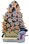Cobble Creek Wooden Christmas Tree Star Ornament Snowman Calendar Countdown (rv). Fixed Price $17.82.