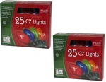 (2) Ea Holiday Wonderland 525-88 Ct Transparent Multi C7 Christmas Light Sets. Fixed Price $59.90.