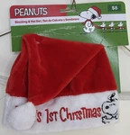 Peanuts Snoopy Baby's 1ST Christmas Santa Hat Infant Red Plush Holiday Dandee. Fixed Price $7.99.