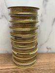 Lot 10 Offray Ribbon Galena Gold Metallic 1/8 In X 5 Yd New. Fixed Price $5.50.
