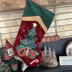 Sterling Inc Rhinestone Sequin Velvet Christmas Tree Stocking Holiday Gifts Red. Fixed Price $29.95.