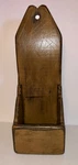 Vintage Primitive Folk Art Wood Mustard Wall Hanging Box. Hanna Stearns. 1991. Fixed Price $135.00.