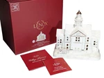 Lenox Mistletoe Park Series Town Hall With Clock Tower Lit Figurine Building New. Fixed Price $149.95.