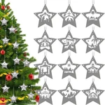 60 Pcs Christmas Nativity Scene Ornaments Wooden Hanging Variable. Fixed Price $7.70.
