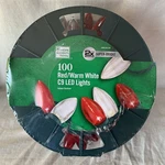 100-LIGHT Smooth Led C9 Super Bright Red Warm White Christmas Valentine. Fixed Price $35.00.