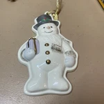 Lenox Snowman Cookie Mold Christmas Ornament 6" Tall 840118 Xmas Hanger Tree. Fixed Price $15.75.