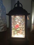 Black Lantern Lighted Snow Globe Cardinal Bird On Tree Branch Holiday Water. Fixed Price $29.99.