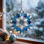 Handmade Snowflake Acrylic Suncatcher Ornament, Christmas Window Hanging Decor. Fixed Price $31.56.