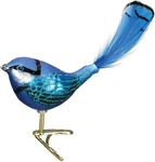 Clip-on Fairy Wren Glass Blown Ornament For Christmas Tree, Handcrafted Holiday. Fixed Price $25.99.