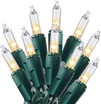 Joiedomi Clear Christmas String Lights INDOOR,100 Count 100CT, Green Wire. Fixed Price $23.42.