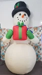 6 Snowman With Gift Box Lighted Christmas Inflatable Home Accents Holiday. Fixed Price $20.00.