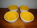 4 Oneida Color Burst Yellow Deep Ice Cream Cereal Bowls. Fixed Price $34.99.