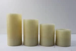 Set Of 4 Flameless Led Candles With Timer, Real Wax, Battery Operated, Home Deco. Fixed Price $22.99.