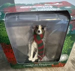 Sandicast Greyhound Christmas Ornament Dog Figure W/scarf New Original Box. Fixed Price $15.00.