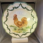 Vintage Neiman Marcus 12" Rooster Platter Charger Hand Painted Made Italy. Fixed Price $14.99.