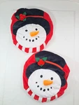 Set 2 Plush Soft Snowman Toilet Cover Christmas Holiday Decor. Fixed Price $22.00.