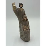 Roman Nativity Figurine Holy Family Joseph Mary Baby Jesus Lantern 9". Fixed Price $24.00.