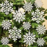 36PCS Snowflakes-christmas Decorations, Ornaments For Tree, Plast. Fixed Price $16.90.