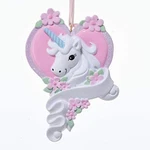 Kurt S. Adler White Unicorn Horse With Pink Heart Christmas Ornament Holiday .... Fixed Price $7.63.