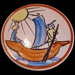 Vintage Finnish Plate Plaque/ Plack - Hand Painted Pottery Made Finland. Fixed Price $28.00.