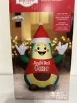 Holiday Time Christmas Avocado Jingle Bell Guac Airblown Inflatable 3.5' New. Fixed Price $35.95.